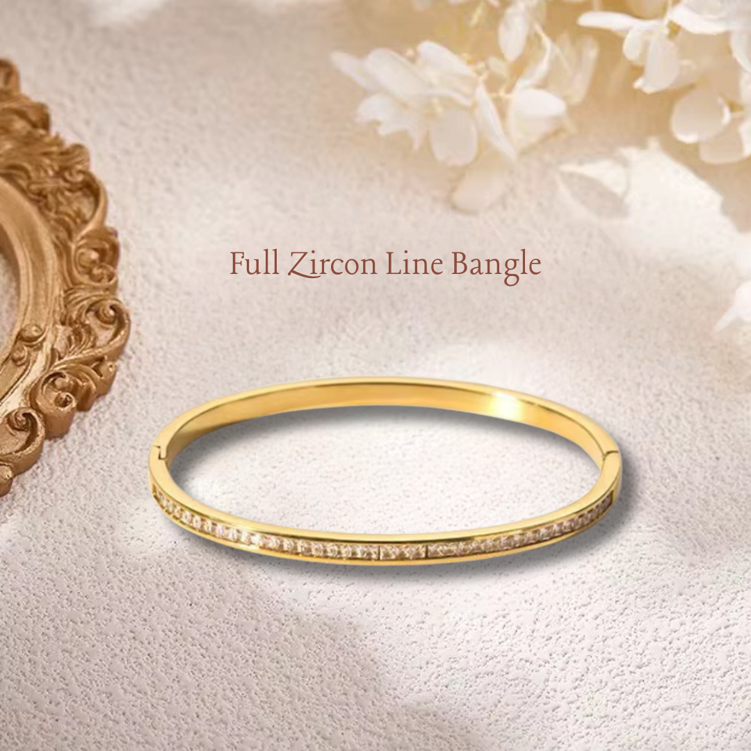 Full Zircon Line Bangle