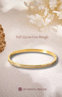 Full Zircon Line Bangle