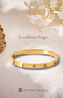 Round Stone Bangle