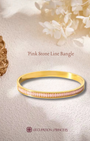 Pink Stone Line Bangle