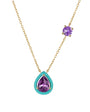 Pop Drop Trio- Tiffany Blue Necklace