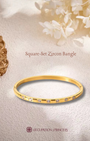 Square-Set Zircon Bangle