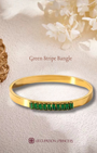 Green Stripe Bangle