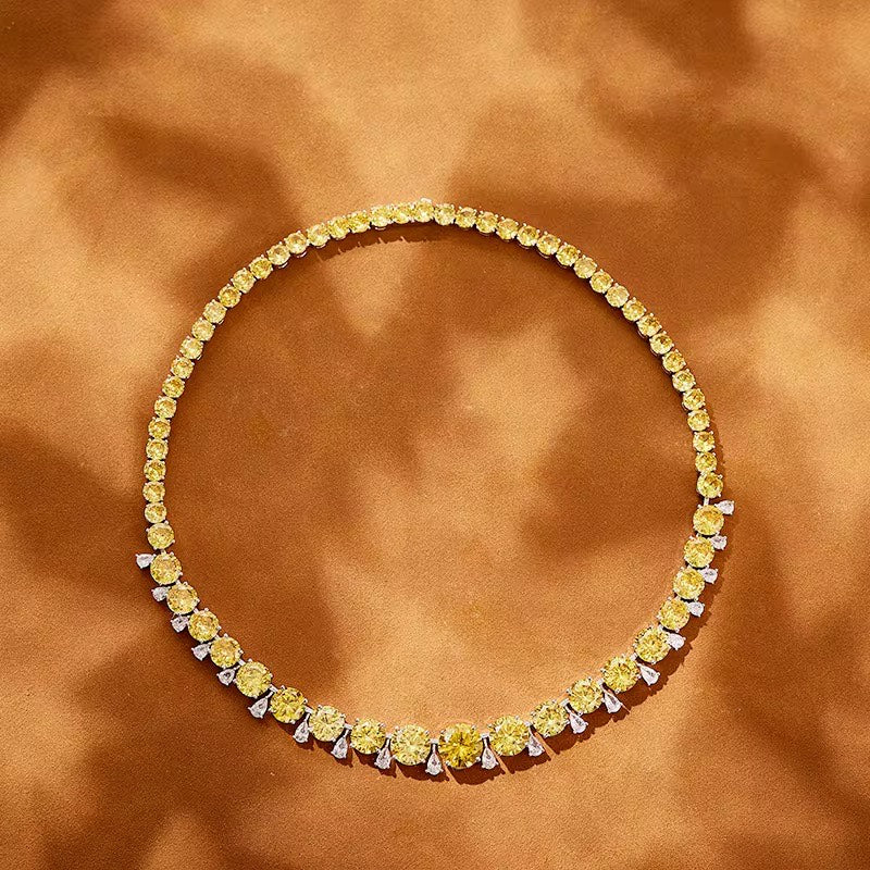 Citrine Radiance - Set of Necklace & Earrings
