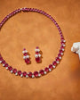 Ruby Radiance - Set of Necklace & Earrings