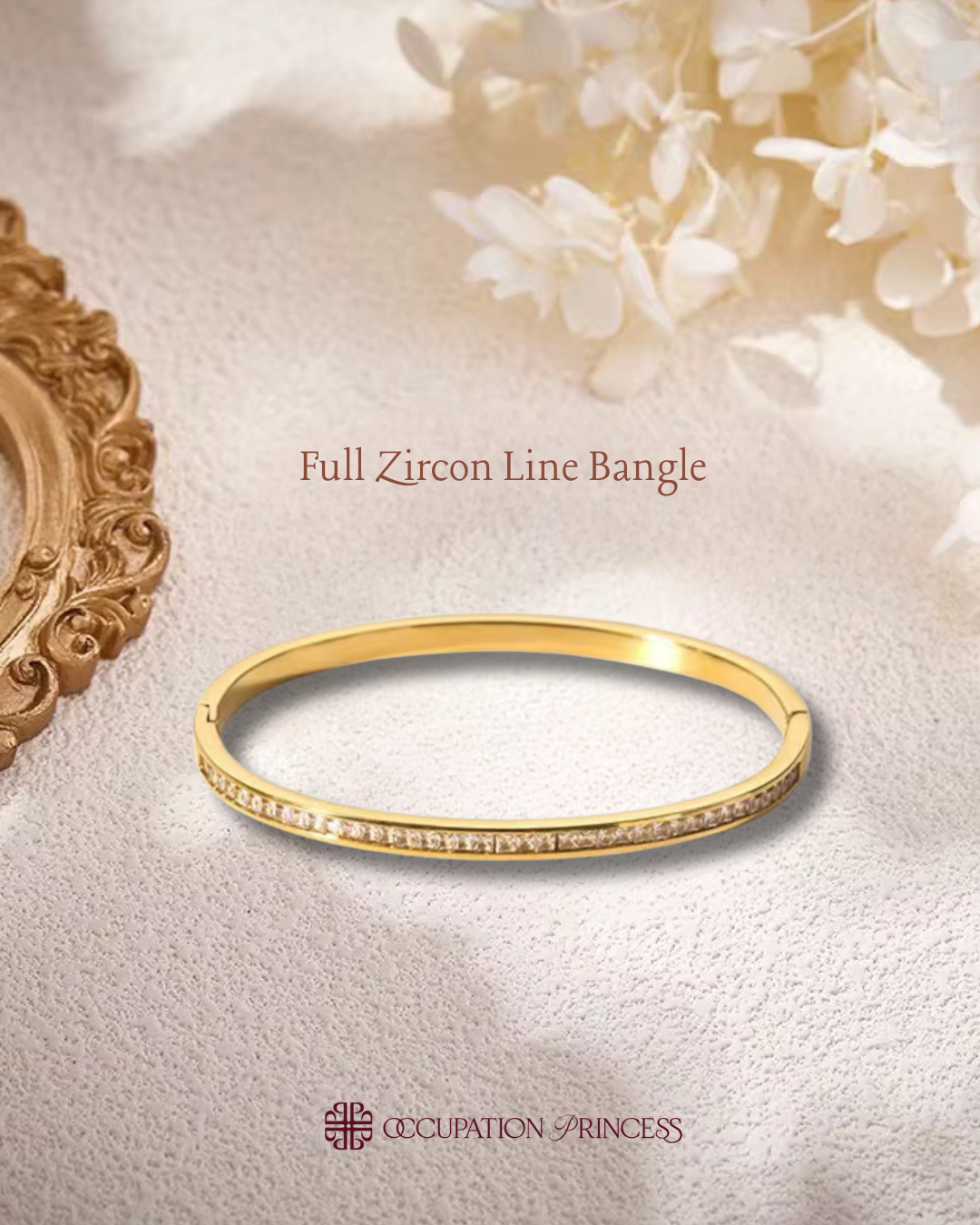 Full Zircon Line Bangle