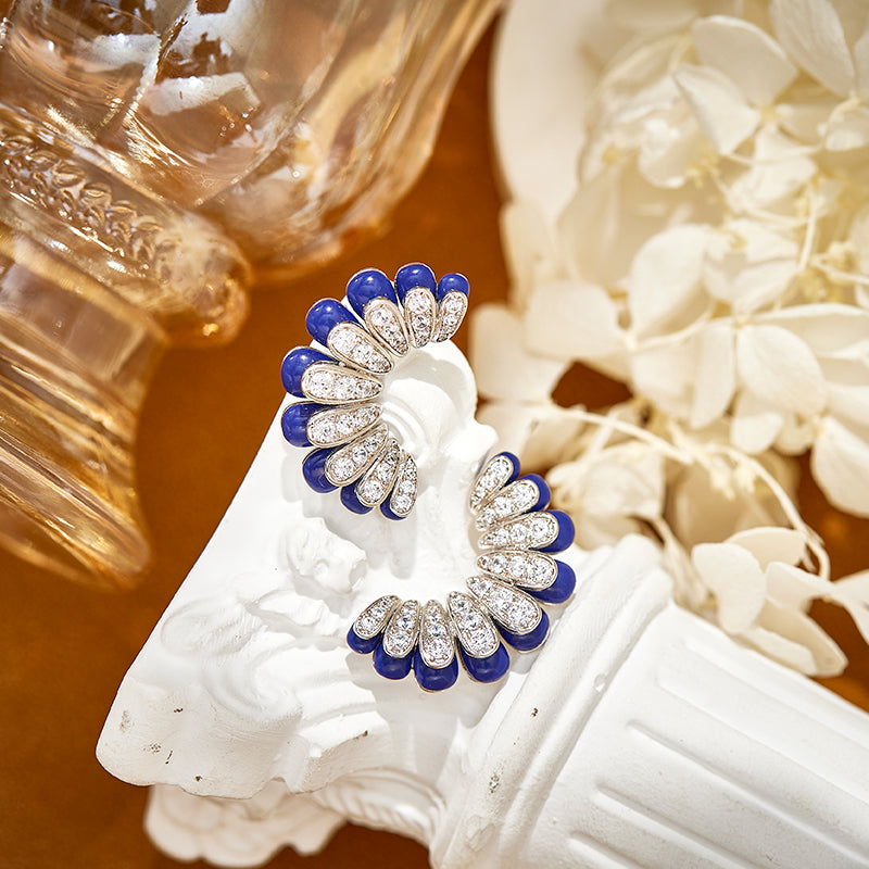 Midnight Halo - Set of Necklace & Earrings