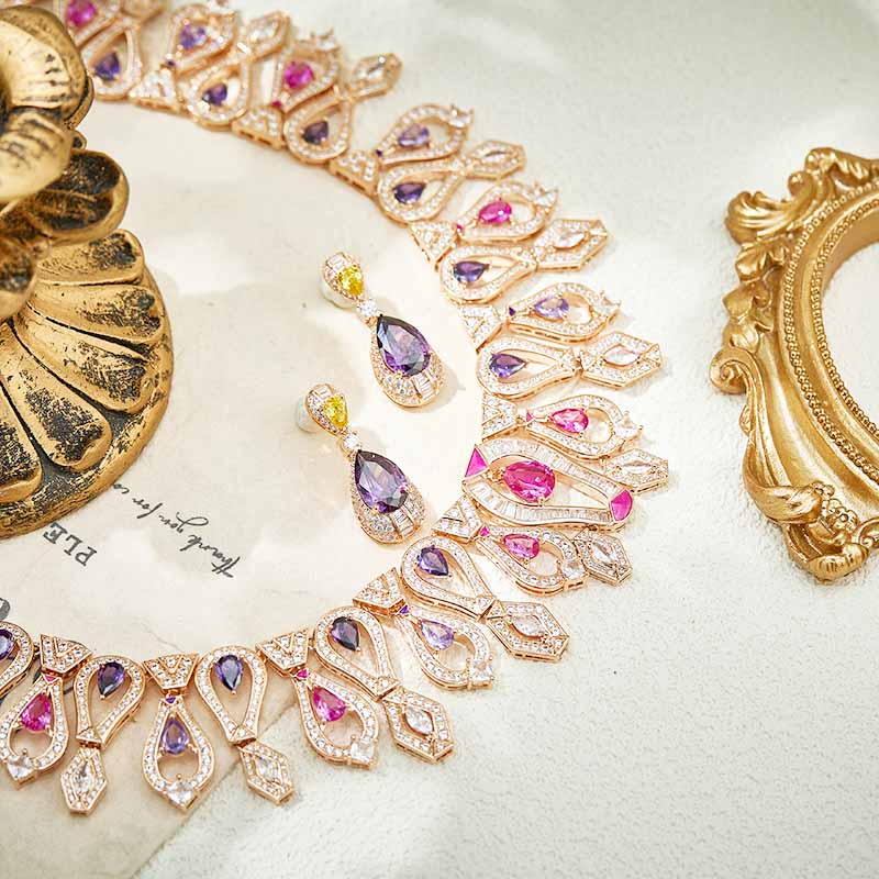 Starlight Dew - Set of Necklace & Earrings