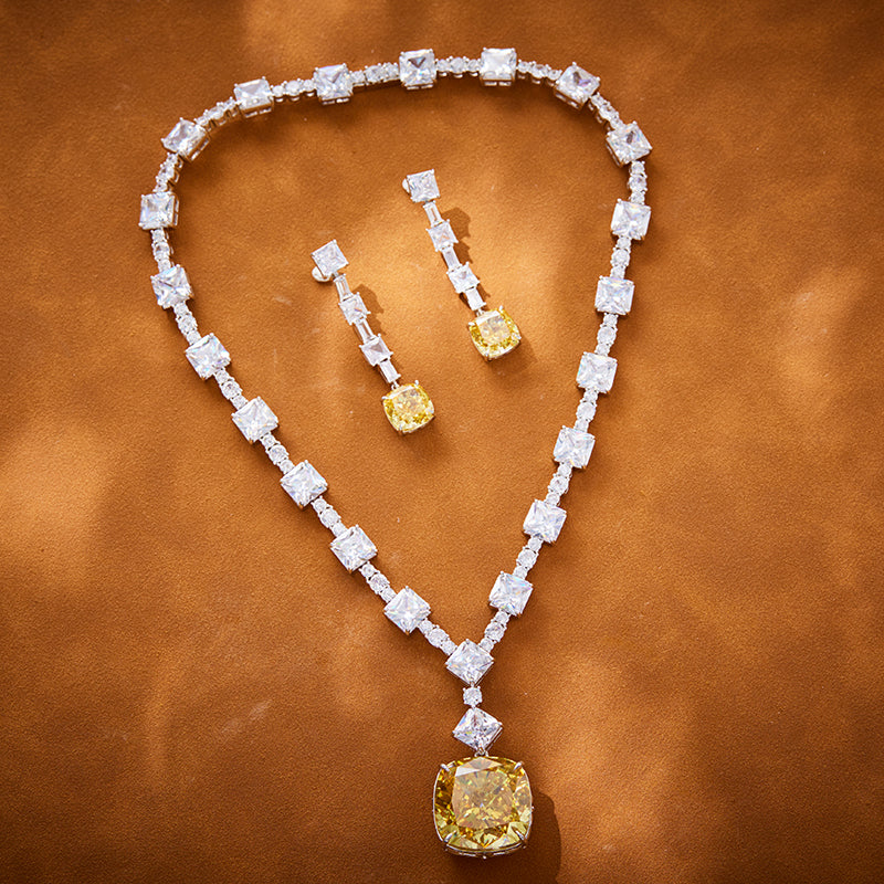Sunflare Majesty - Set of Necklace & Earrings