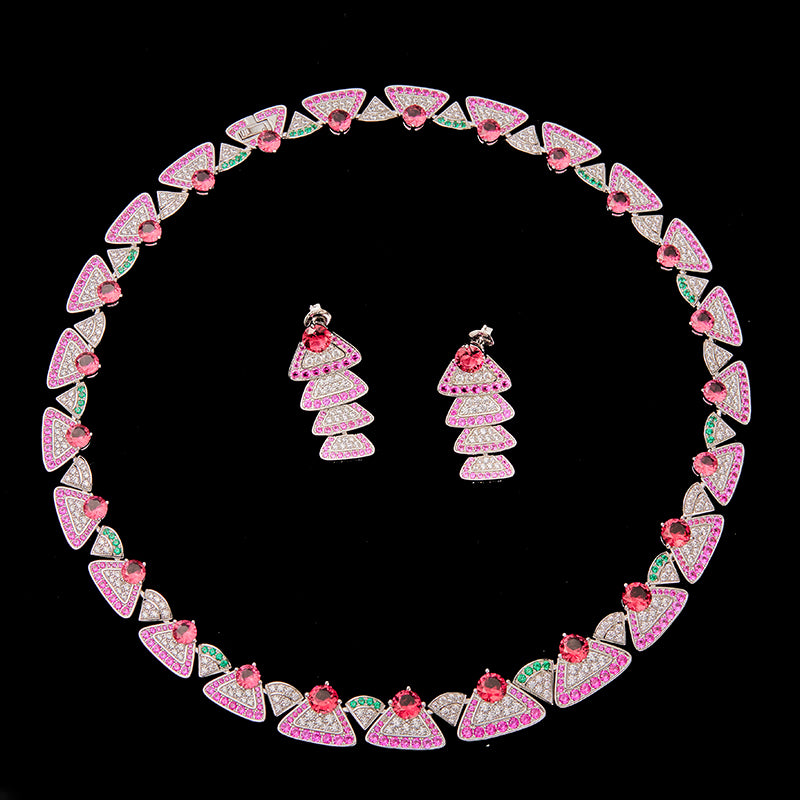 Rosette Rush - Set of Necklace & Earrings