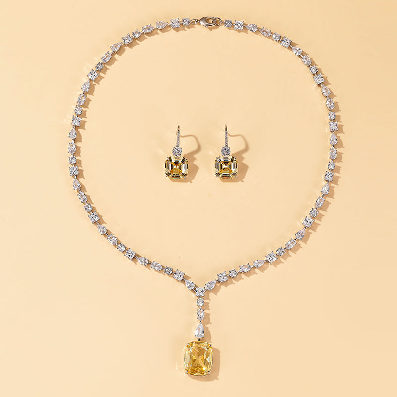 Citrine Empress- Set of Necklace & Earrings
