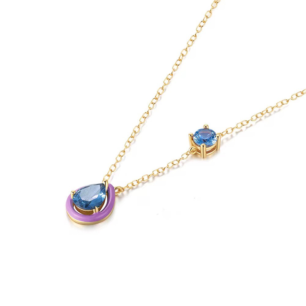 Pop Drop Trio- Royal Amethyst Necklace
