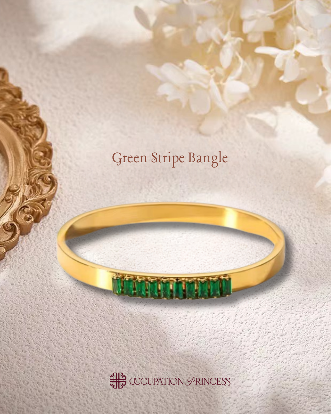 Green Stripe Bangle