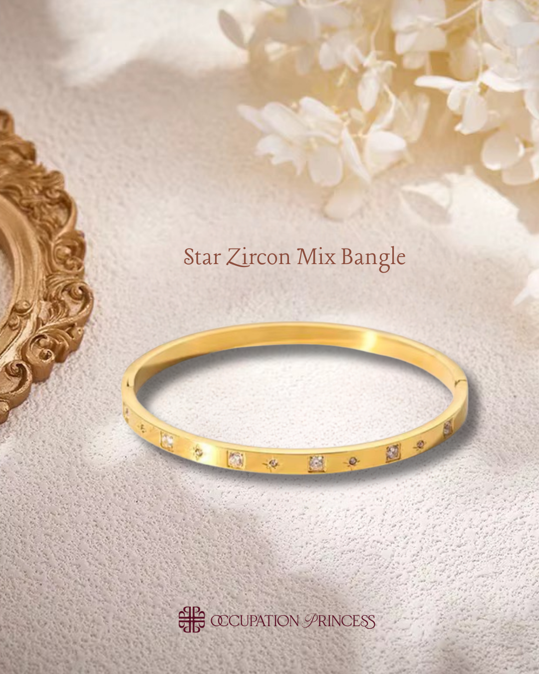 Star Zircon Mix Bangle