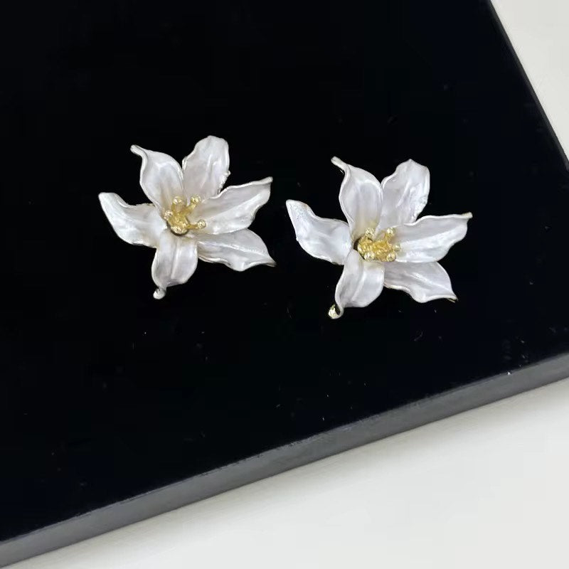 White Blossom Earrings