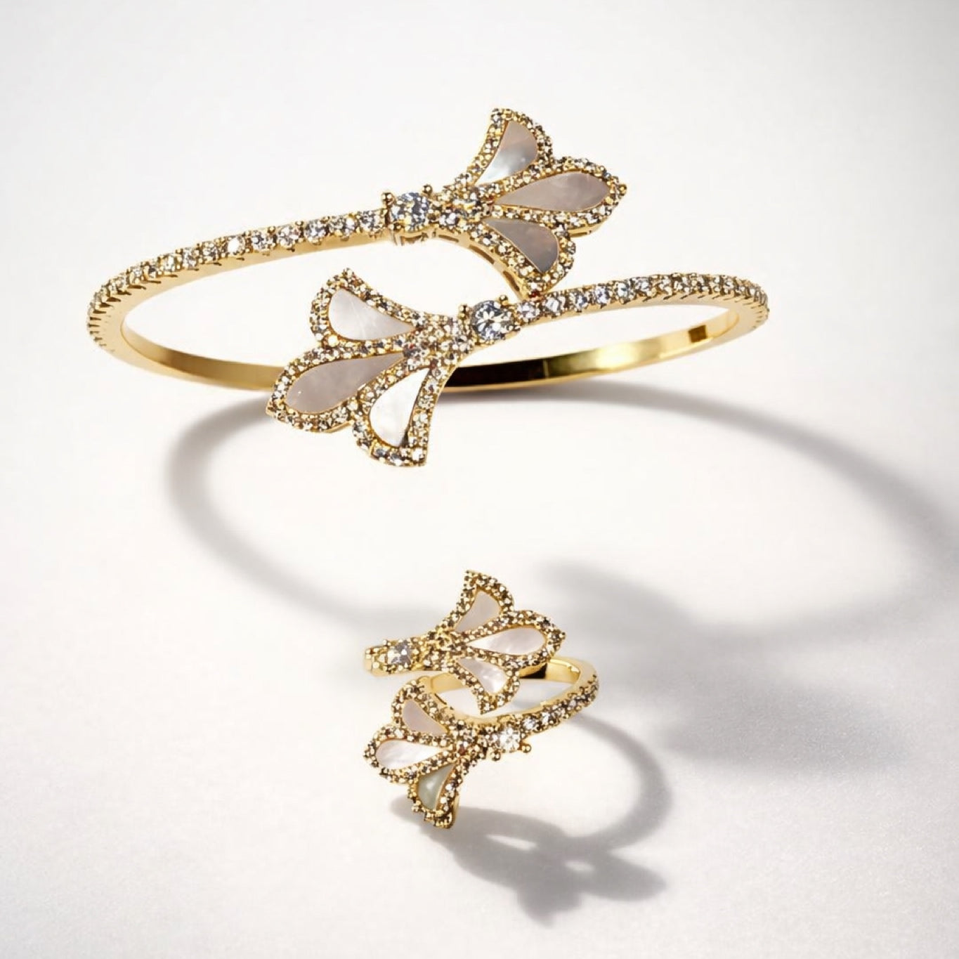 Wings of Gold - Bangle & Ring