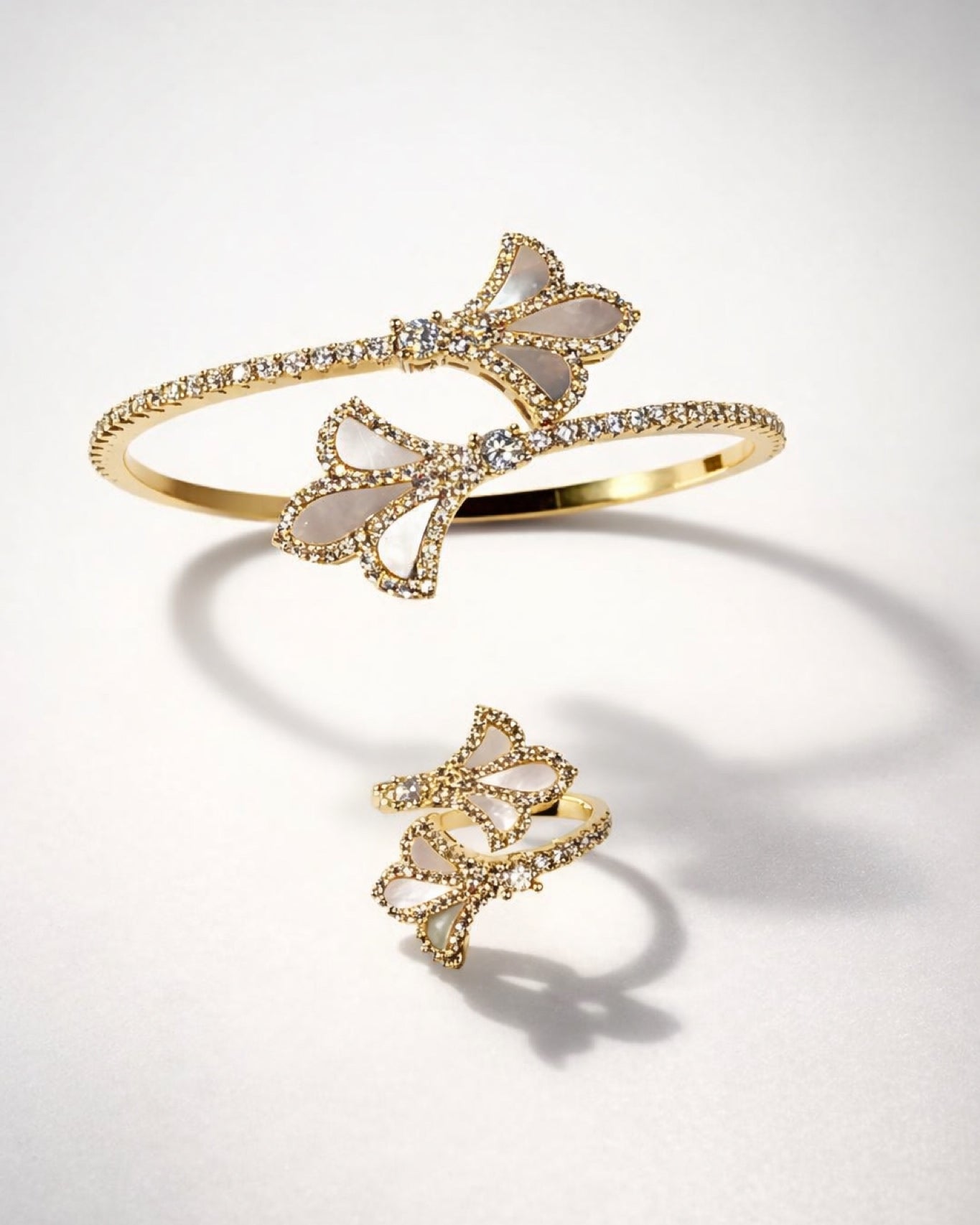 Wings of Gold - Bangle & Ring