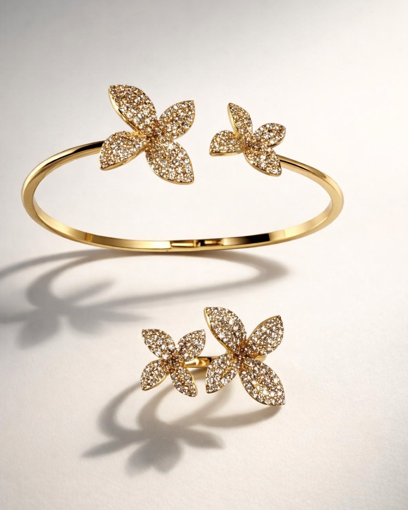 Feyra Double Bloom - Bangle & Ring