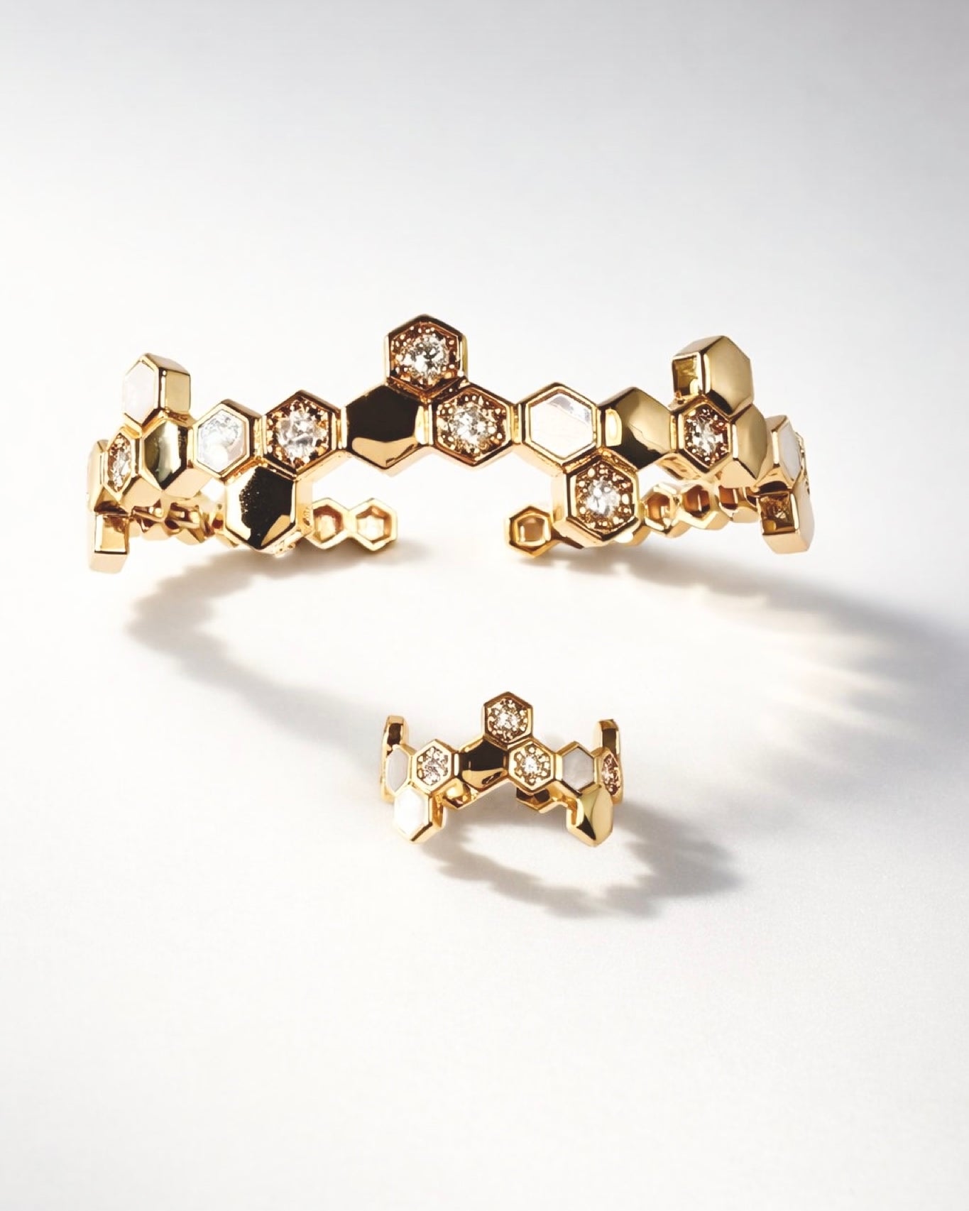 Golden Hive - Bangle & Ring