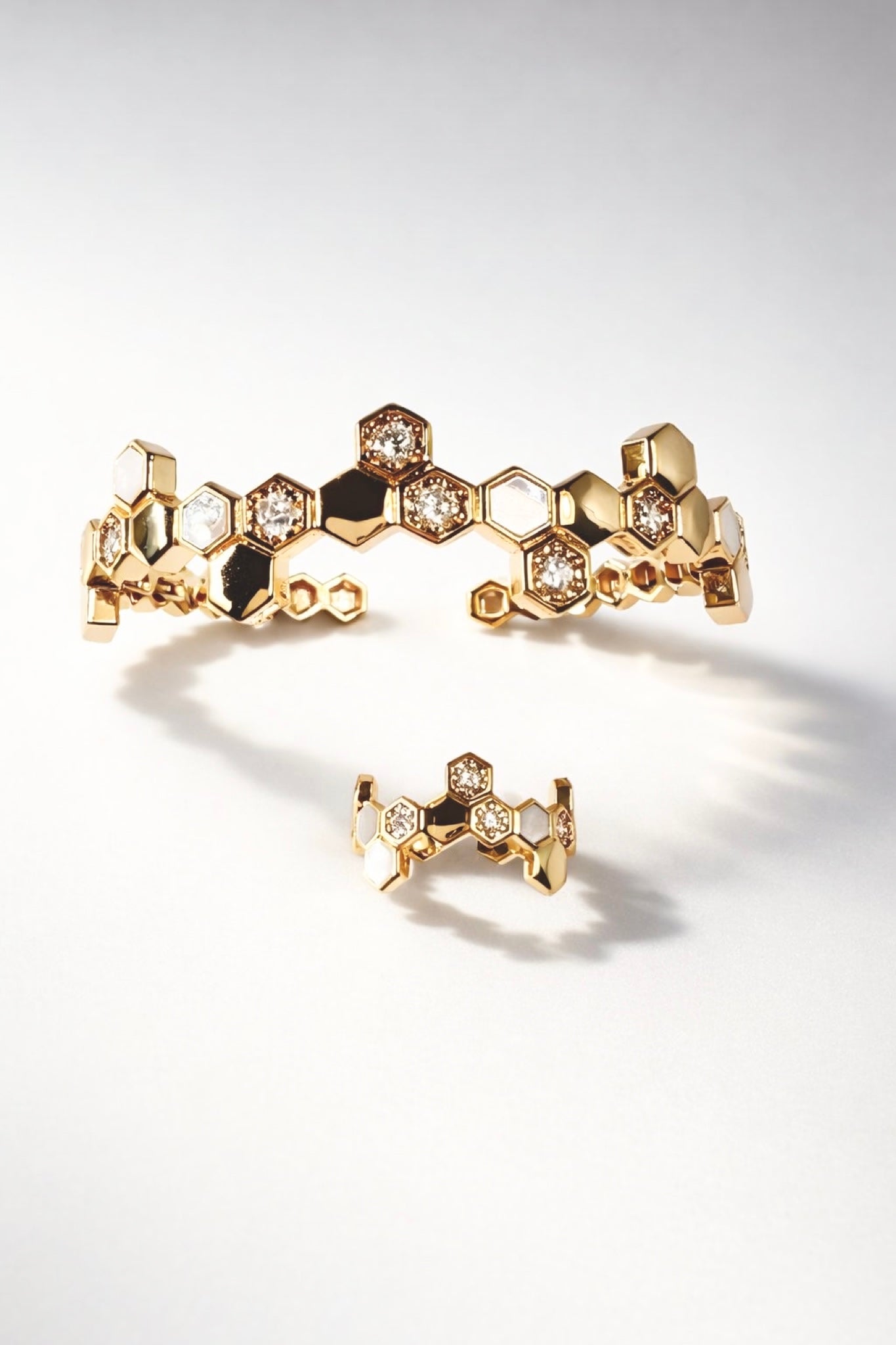 Golden Hive - Bangle & Ring