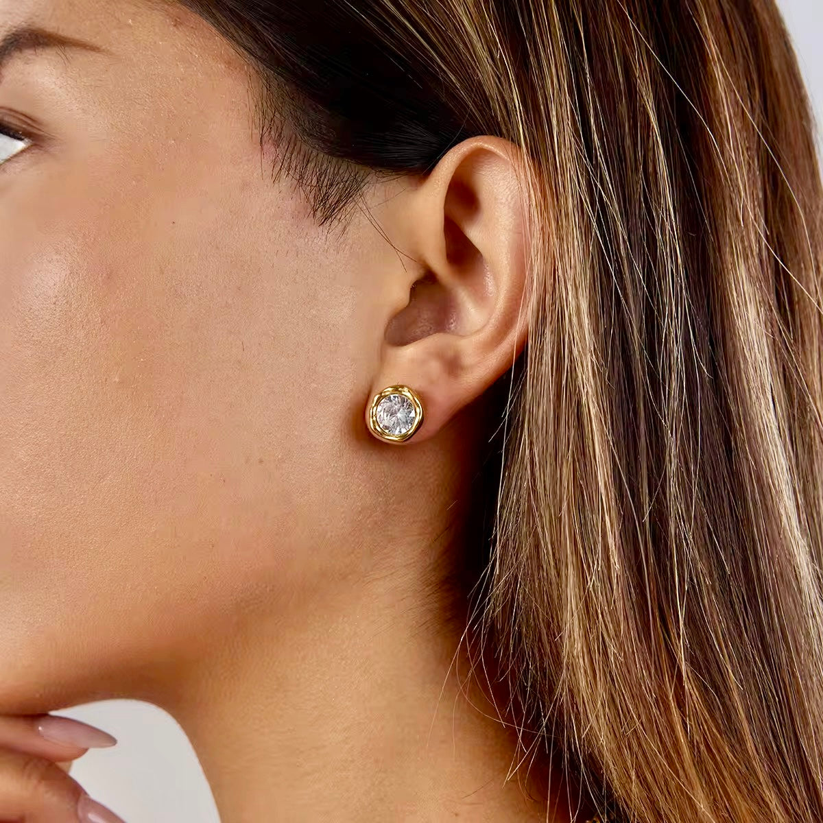 Golden Halo Studs