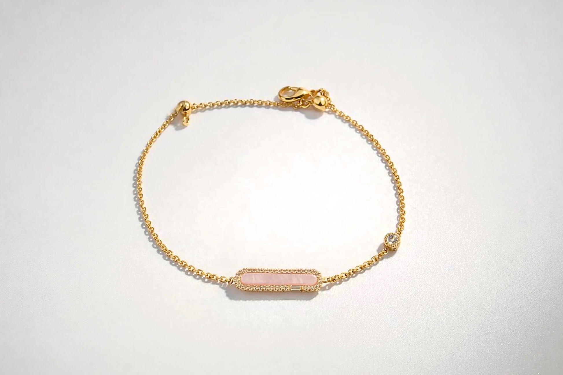 Rosé Glow Bar Bracelet