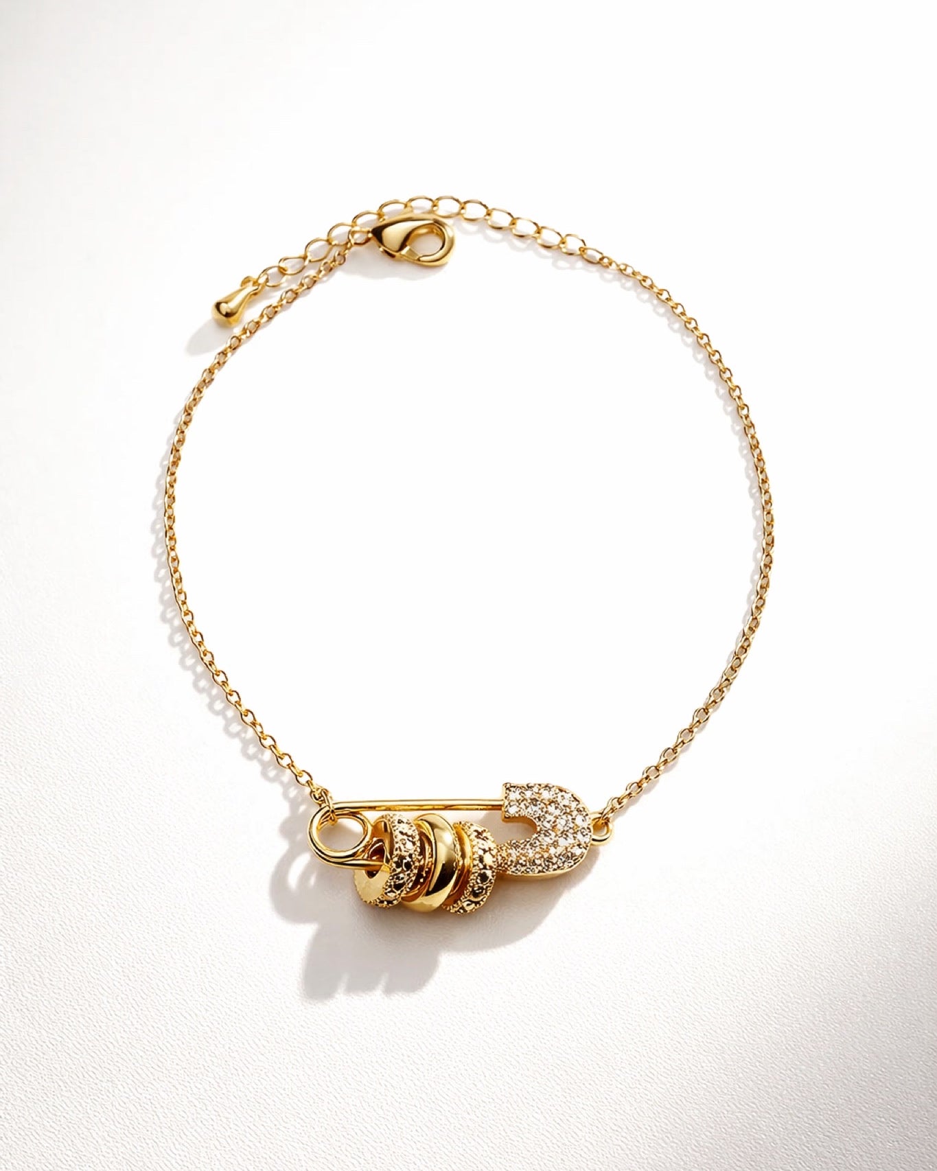 Pin Me Gold Bracelet