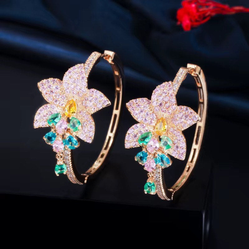 Orchid Bloom Hoops