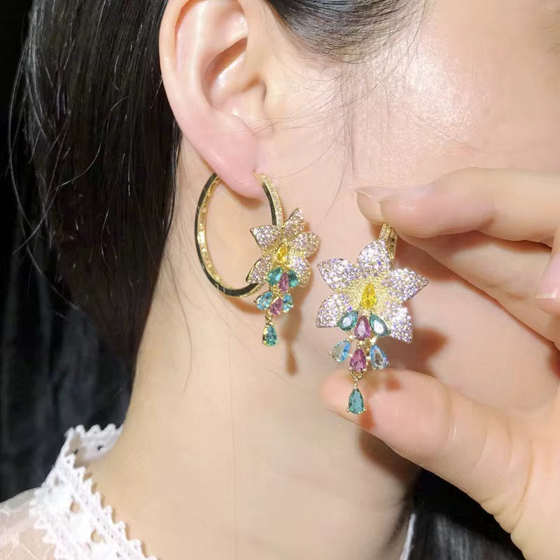 Orchid Bloom Hoops