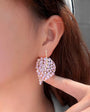 Pink Leaf Earrings