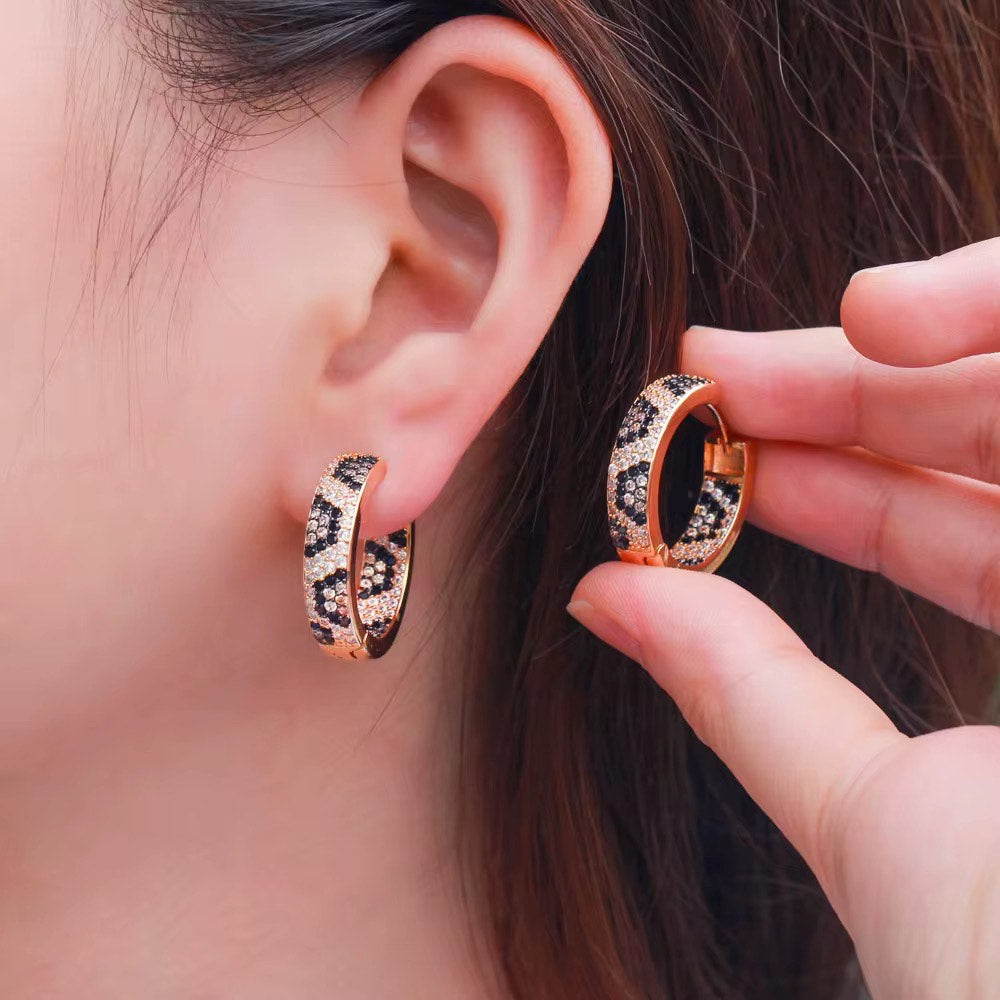 Black & Gold Hoops