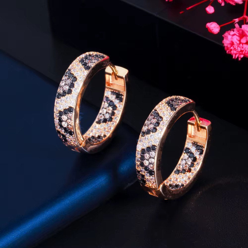 Black & Gold Hoops