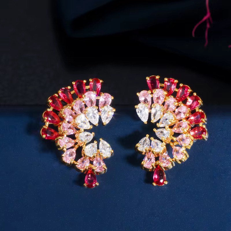 Ruby Bloom Earrings