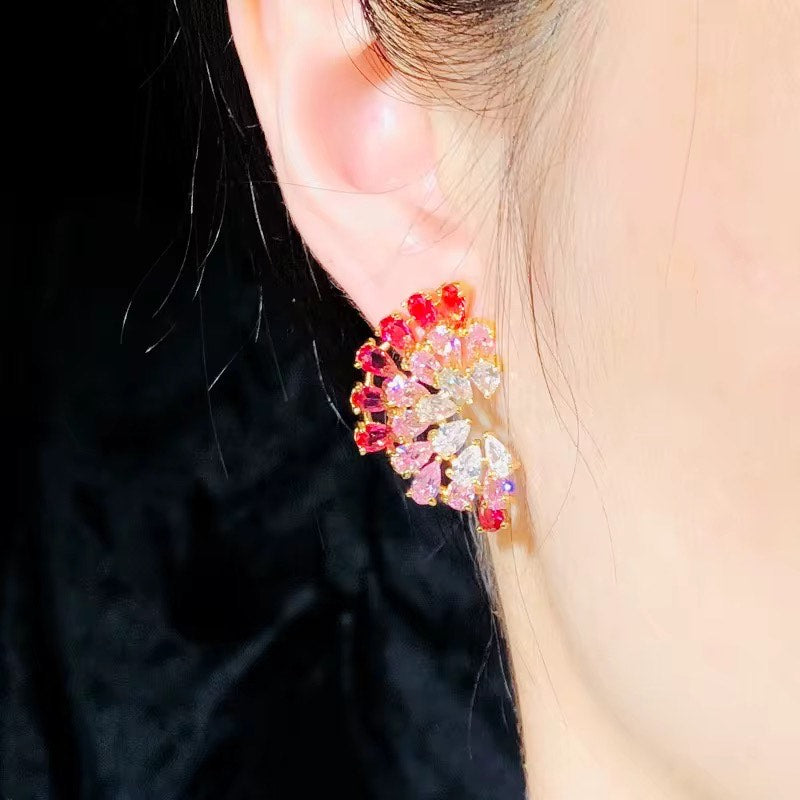 Ruby Bloom Earrings