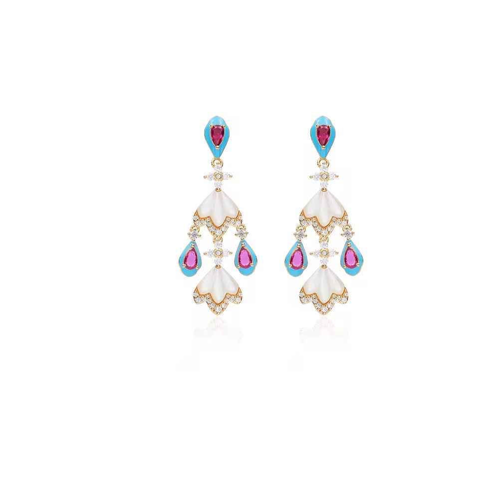 Ivory Bloom - Set of Necklace, Earrings & Bracelet
