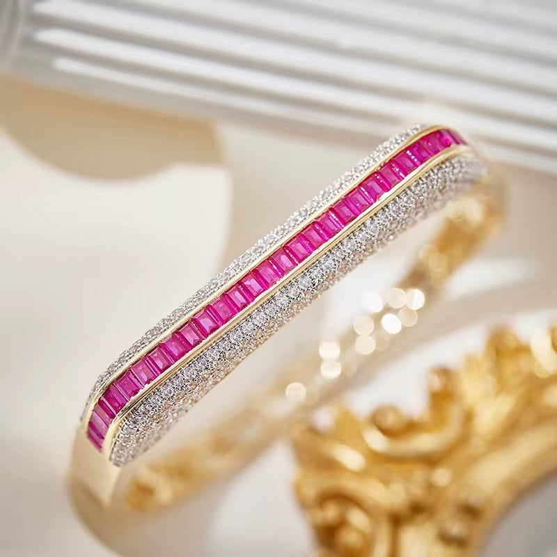 Fuschia Glow Twist Bangle