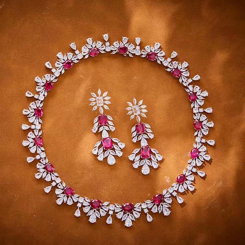 Rosso Luxe - Necklace & Earrings