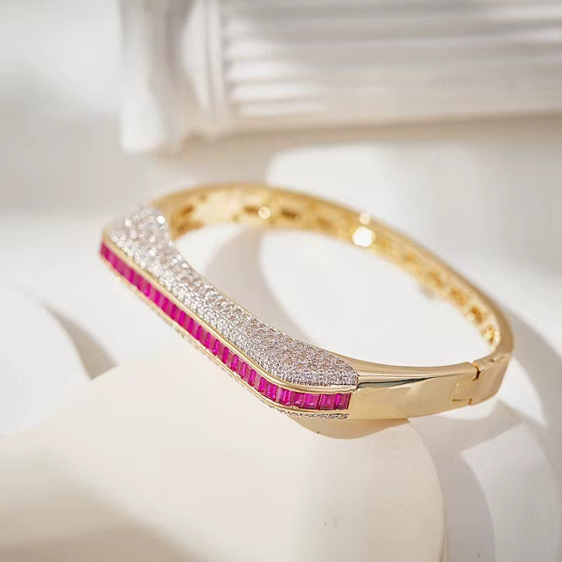 Fuschia Glow Twist Bangle