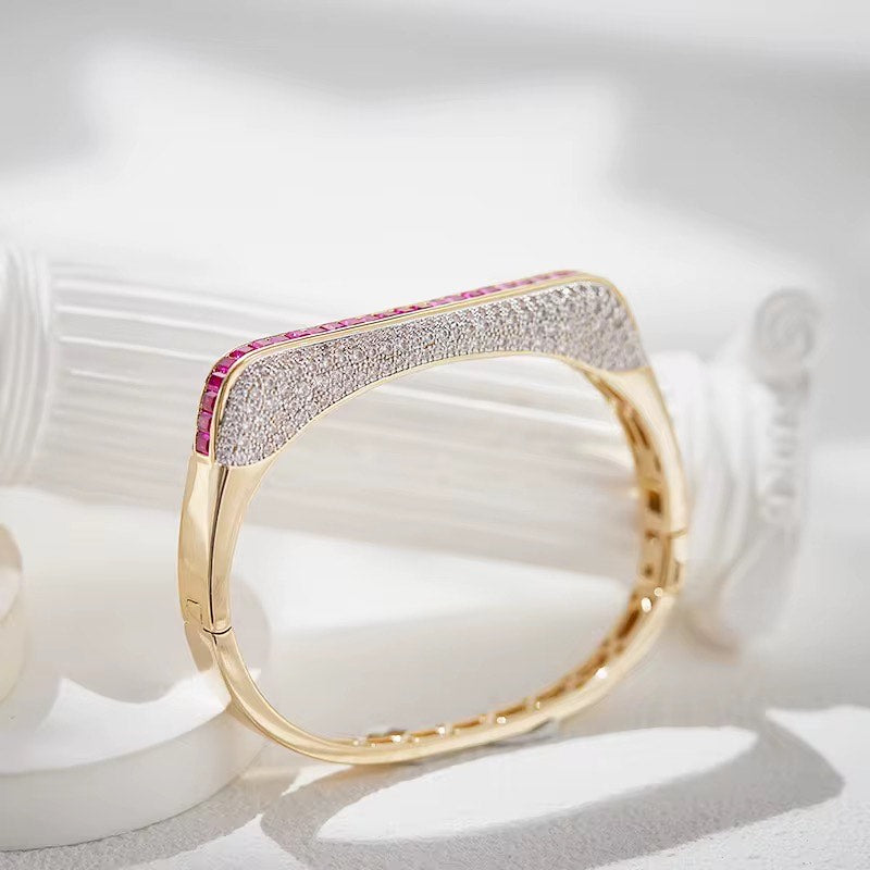 Fuschia Glow Twist Bangle
