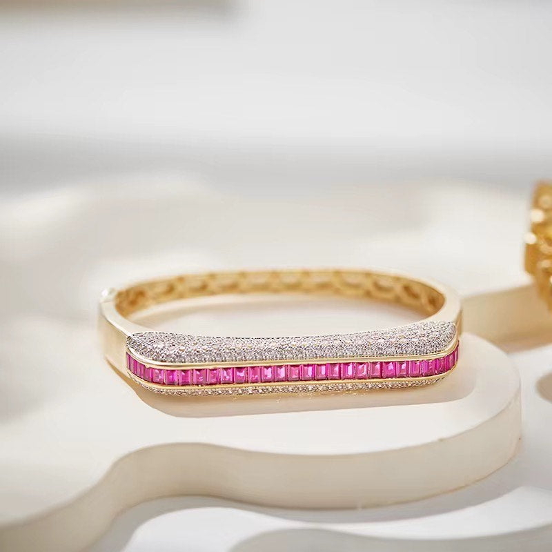 Fuschia Glow Twist Bangle