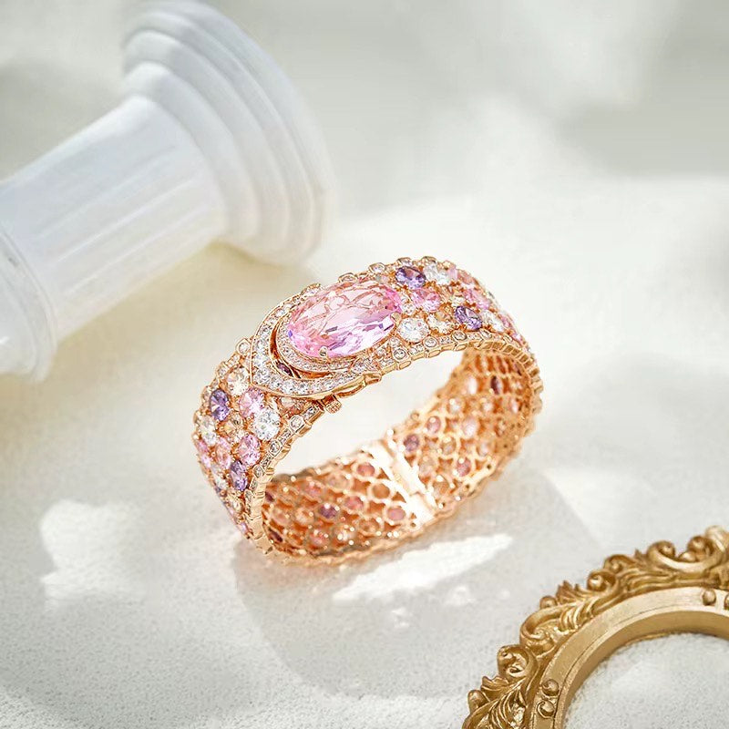 Blush Aurora - Set of Necklace, Earrings & Bangle