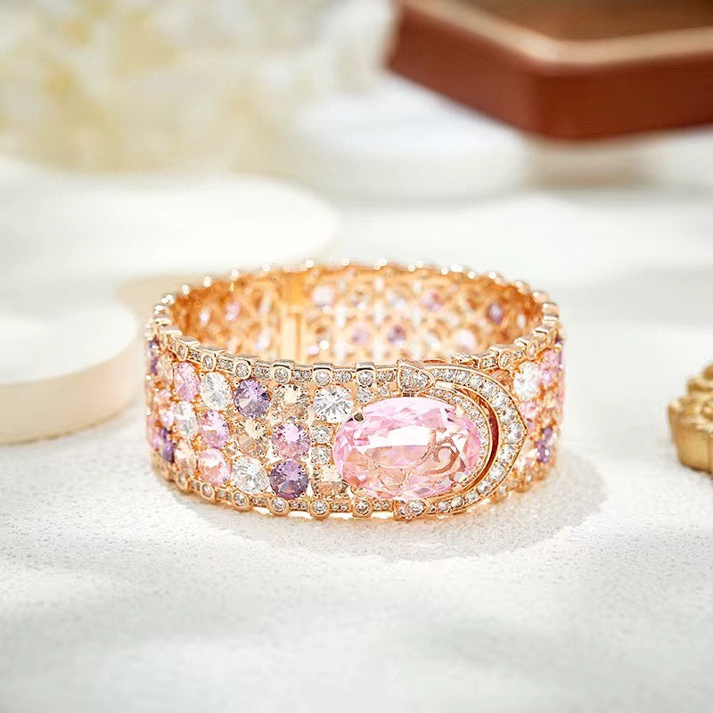Blush Aurora - Set of Necklace, Earrings & Bangle