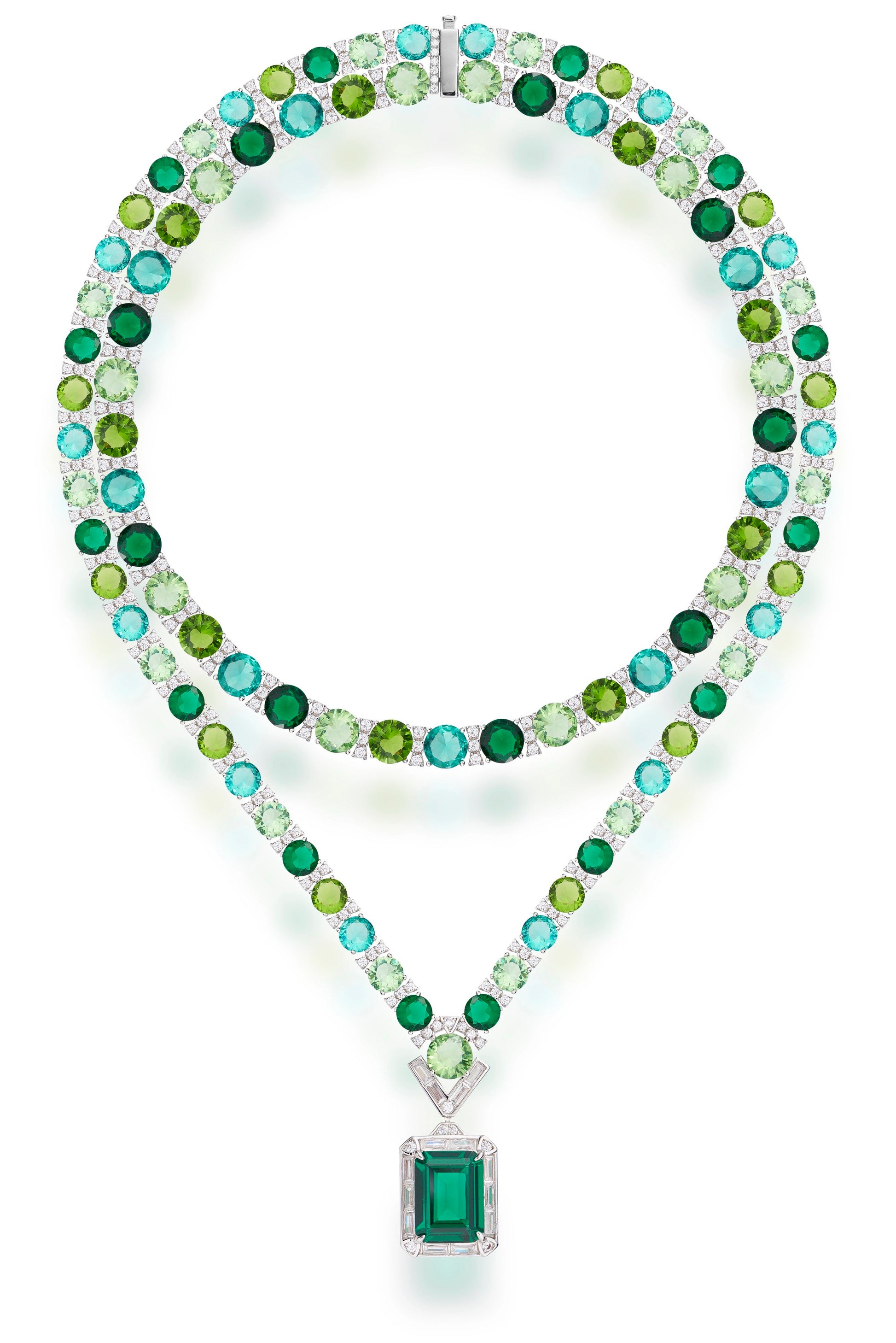 Verdant Muse - Set of Necklace, Earrings & Bangle