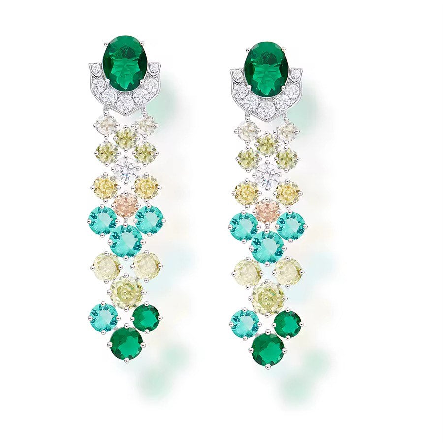 Verdant Muse - Set of Necklace, Earrings & Bangle