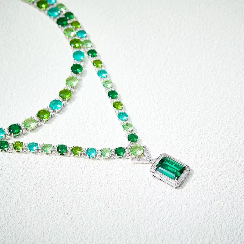 Verdant Muse - Set of Necklace, Earrings & Bangle