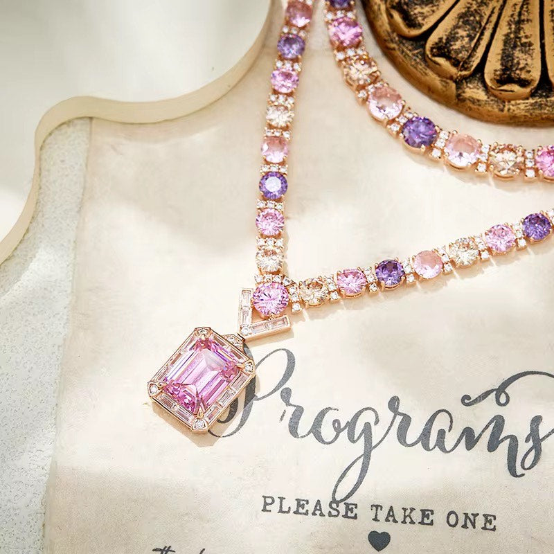 Blush Aurora - Set of Necklace, Earrings & Bangle