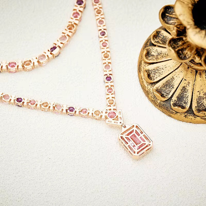 Blush Aurora - Set of Necklace, Earrings & Bangle