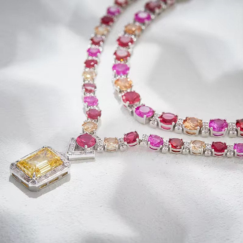 Rose Rhapsody - Set of Necklace, Earrings & Bangle