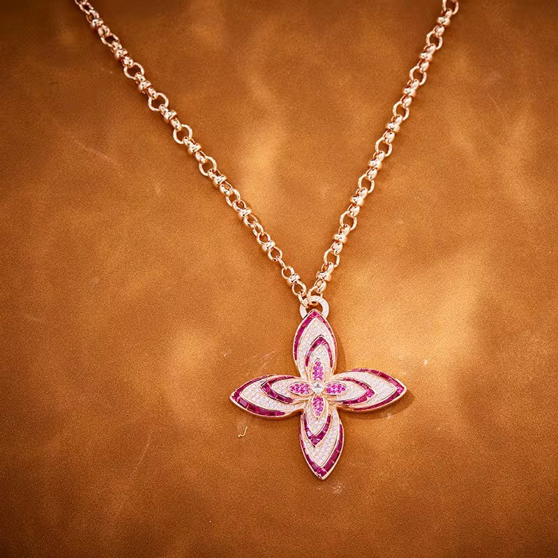 Petalia Blush - Chain with Pendant & Earrings