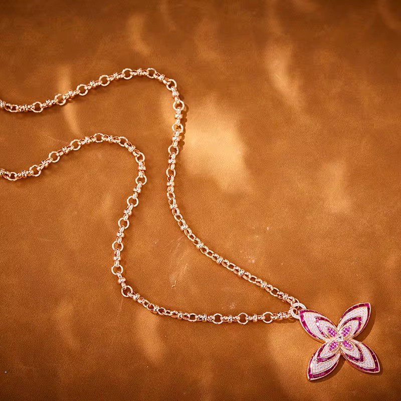 Petalia Blush - Chain with Pendant & Earrings